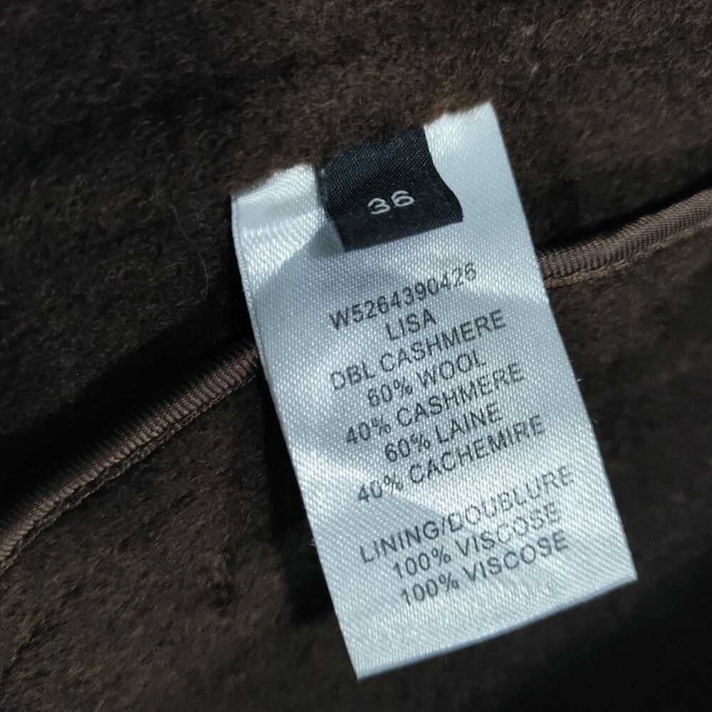 Joseph Brown Open Front Asymmetrical Cashmere Wool Lisa Jacket Women's Size M - Picture 10 of 14